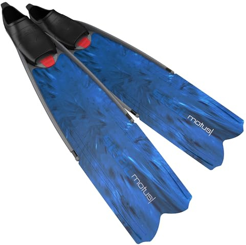 SEAC Apnoeflosse Motus Camo lang Free Tauchen Weich und Flossen für speerfischen Camouflage Grün, blau (Tarnfarben), 8-8.5