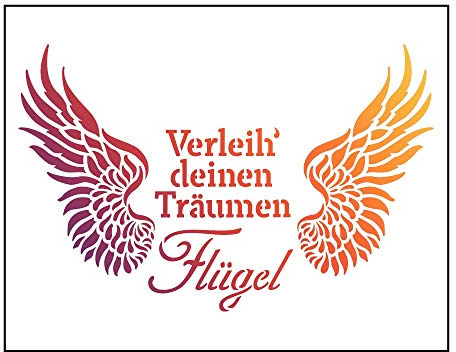 Universal-Schablone A3 - Verleih Deinen Träumen Flügel -