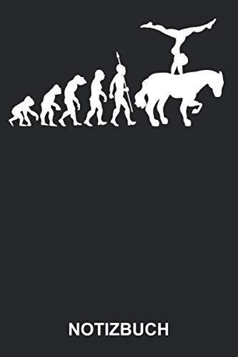 Notizbuch: Voltigieren Pferdesport Reitsport Pferde Gymnastik Sport Reiten Reiterin Evolution Lustig Witzig | Notizbuch, Tagebuch, Notizheft, Schreibheft | ca. A5 mit Linien | 120 Seiten liniert