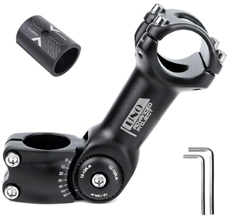 BESNIN Vorbau 31,8 mm Lenkervorbau Verstellbar 0-60° Fahrrad Vorbau 90/110/120mm Fahrradvorbauten aus Aluminiumlegierung für MTB, BMX, Rennrad, Downhill-Bike, Radsport