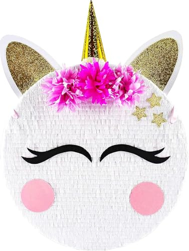 MagicPinatas Einhorn Pinata Geburtstag Mädchen - Unicorn Pinjata für Kinder- Katze Piniata - Regenbogen Party Deko - Spielzug Geschenk - Mitgebsel Kindergeburtstag Gastgeschenke