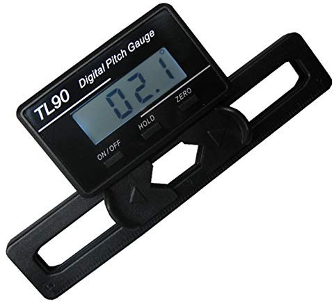 TL90 Jauge de pitch numérique, rétroéclairage LCD, jauge de pitch numérique en plastique avec capteur gyroscopique pour mesurer l'angle des hélicoptères d'avion RC