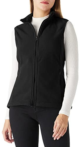 Outdoor Ventures Fleece Weste für Damen,Weich Ärmellos Jacke mit Reißverschlusstaschen, Sport Laufweste Frühling Herbst Fleeceweste Frauen Schwarz M/38