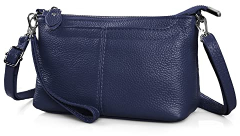befen Small Crossbody Bags Cell Phone Purse for Women, Genuine Leather Wristlet Clutch Wallet Purses and Handbags with Shoulder & Wrist Strap
