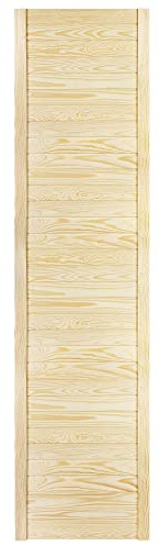 DecoMeister Lamellentüren Holz 1er Pack 494x1995 mm | Holztür aus massiver Kiefer mit fühlbarer Struktur | Möbelfronten für individuelle Renovierung | Lamellentür für Schrank oder Garderobe | Natur | Schranktür mit geschlossenen Lamellen, Naturholzblatt für Heimwerker, Dicke 21 mm