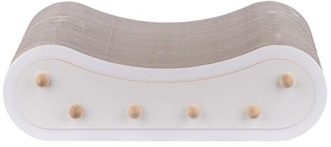 Kratzpappe JUNIOR weiß Kratzbrett Kratzkarton Katzensofa Kratzsofa Kratzbett XXL