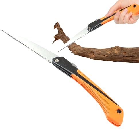 Celuicion Scies de camping, scie pliante, pour couper le bois, poignée ergonomique antidérapante de haute dureté, outils de jardin pour menuiserie, coupe