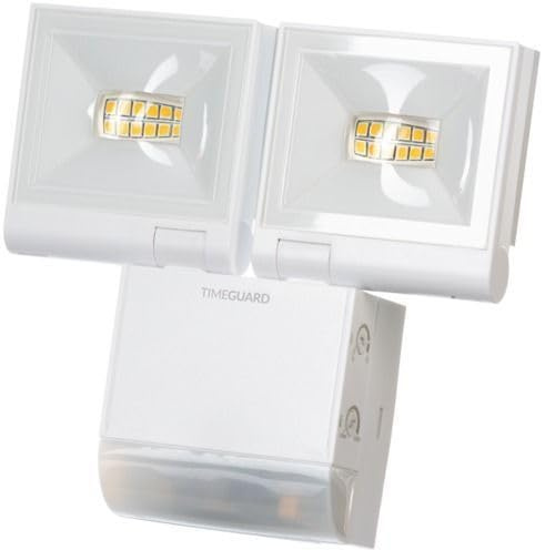 CEW COLCHESTER ELECTRICAL WHOLESALE LTD LED200PIRWHE 2 x 10Watt LED Motion Sensor Security PIR Twin Floodlight White