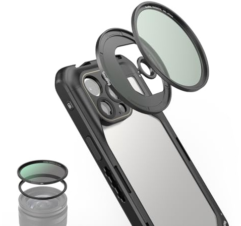 SMALLRIG Filtre Polarisant Circulaire Magnétique de 67mm avec Adaptateur de Filtre à Monture T et Anneau de Filtre Fileté de 67mm, Kit de Filtre CPL Magnétique Étanche et Résistant aux Rayures - 4728