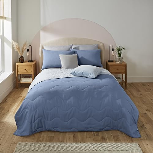 Silentnight Summer Breeze Coverless 2.5 Tog Duvet, Grey & Blue, Super King