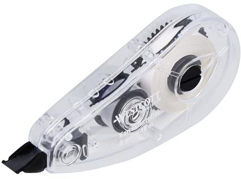 Westcott Korrekturroller | Korrekturmaus mit weißer Korrekturschicht 10m x 5mm | präzise, hochdeckend und sofort beschreibbar | E-743918 00