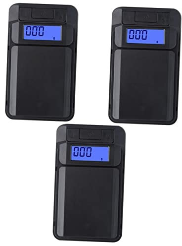 ABOOFAN 3 Stk Miniwaage digital digitalwaage digiwaage Batteriebetrieb kleine digitale Taschenwaage tragbare Miniwaage unkrautbrenner Tasche für Schmuckwaagen digitale schmuckwaage gramm