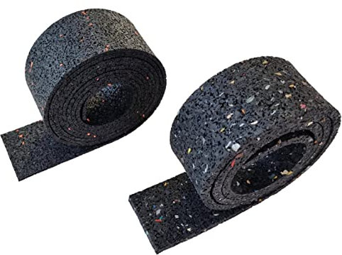 Rolle/Zuschnitt aus Gummigranulat WÄHLEN BREITE: 50mm bis 300mm - STÄRKE: 3 bis 10mm - LÄNGE: 50 bis 10000mm/AUSWAHL: 100mm x 5000mm x 6mm/Terrassenpads Terrassenbau Rollen Unterleger Haus Garten