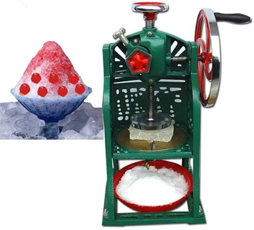 Eiscrusher mit Waage, kommerzielle manuelle Eisschabermaschine für Schnee, Retro-Eiscrusher, Handkurbel-Design, das Zerkleinern von EIS ist einfach und arbeitssparend und sorgt für EIN energiesparen