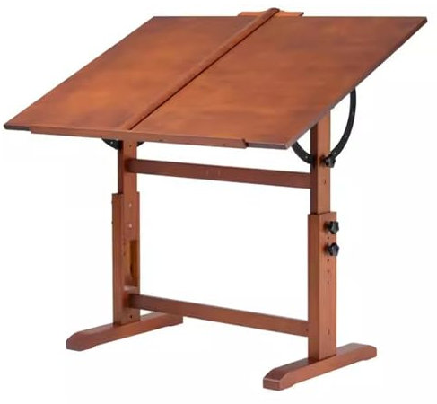Vituord Zeichentisch Aus Holz, 42 X 30 Zoll, Extragroßer Zeichentisch, Einstellbare Höhe Und Winkel, Mit Kippbarer Tischplatte, Reißbrett, Für Ateliermalerei