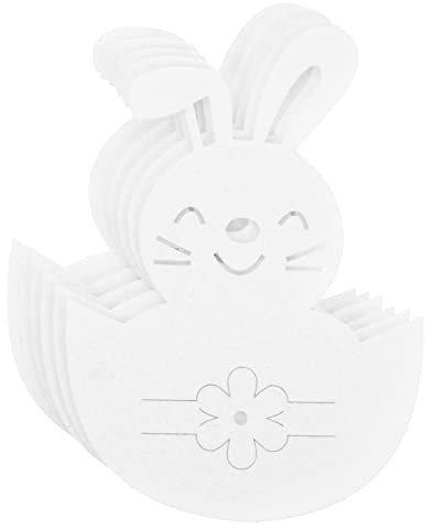 MUELODSIC 8stücke Teiliges Osterhase Besteckhalter Aus Niedliche Und Messer-taschen Für Festliche Tischdekoration Für Ostern Und Frühlingsfeiern