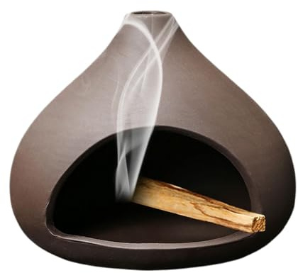 Ceramic Palos Santo Holder, Ceramic Incense Burner Holder For Wood Sticks, Sage,Cone Incense, Energy Purifying Smudge Bowl, Handmade Smudge Bowl Perfect For Meditation