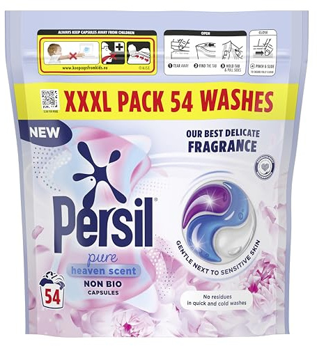 Persil Pure Heaven Scent Non Bio Washing Capsules our best delicate fragrance laundry capsules gentle next to sensitive skin 54 washes