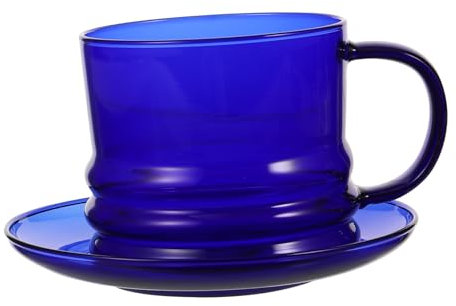 LAPYAPPE 1set Tazza Da Caffè Spesso Con Piatto e Sottobicchiere Tazza Trasparente Per Espresso Per Caffetterie e Ristoranti