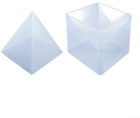 Resin Craft Pyramid Silicone, 15cm Size for Custom Candle Holders and Planters, Easy to Use (1pc 金字塔+1pc 底座)