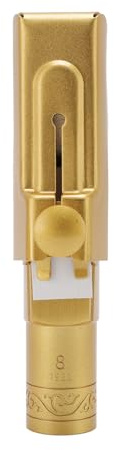 Saxofon Munstycke, Guldpläterad Altsaxofon Munstycke med Lock för Förbättrad Ljudprojektion
