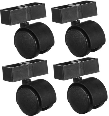 UKCOCO roulettes Pivotantes Universelles pour Jardinières Et Bacs à Fleurs D'extérieur, Balcon Et Terrasse, Lot De 4 Pièces Robustes avec Supports pour Mobilité Facile Et Installation Rapide
