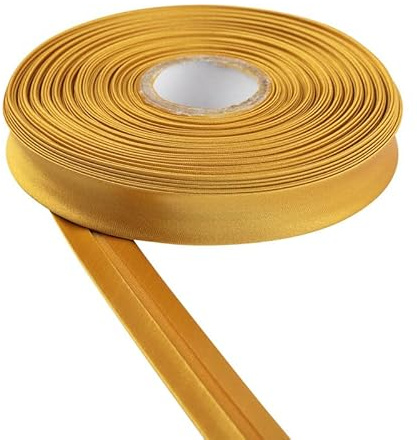 Satin-Schrägband für Wimpelkette, Handwerk, Kunst, Paspelierung, Säumen, Nähen, Nähen, Quilten, Bekleidung, Dekoration (Gold, 5 m)