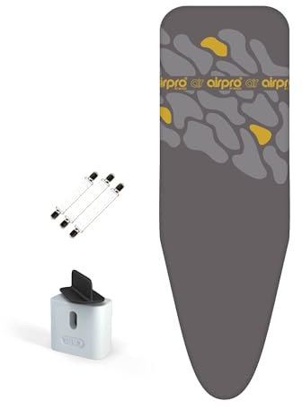 Airpro By Widex 6-lagiger Bügelbrettbezug für Dampfbügeleisen - Größe L universal max 120x42 cm - kein Wasser mehr unter dem Bügeltisch - Bügelt bis zu 50% schneller - Made IN Europa