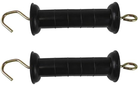 2pcs Insulated Electric Fence Gate Handles with Durable PP and Iron Material Safe Insulation Design for Garden Farm Highway and Sports Fences Easy Tool Installation