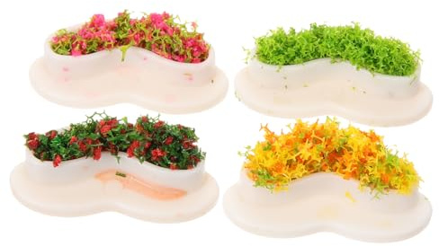 Kisangel 4 Stück Kleiner Parkbank Puppenmöbel Mit Glatter Oberfläche Realistische Miniatur Blumenbeetbank Für Puppenhaus Und Miniaturgarten Dekoration