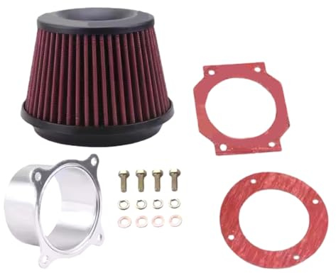 Uxsjakjsd Filtro de Aire de Admisión Universal para Vehículos de 3 Pulgadas y 76 mm, de Alto Flujo, para Aire Frío, Limpiador de Aire para Autos de Carreras.