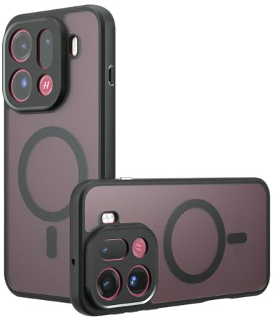 QiongniAN Compatible with Oppo Find X9 Pro Case Cover,Compatible with MagSafe,Compatible with Oppo Find X9 Pro 5G CPH2791 PLG110 Built-in Magnetic Anti-Shock Cell Phone Case Black