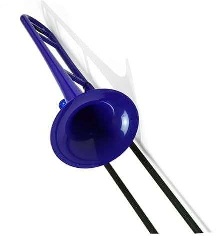 Professionellt Färgglatt Plastblåsinstrument Tenor B Moln Lämplig För Nybörjare Och Vuxna Trombon Klassisk Trombon(Blue)