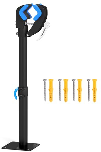 HOMCOM Supporto di riparazione per bicicletta regolabile in altezza, morsetto girevole a 360°, piedi da officina o da parete, supporto per bicicletta per montaggio, manutenzione, riparazione MTB e