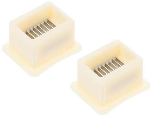 Veemoon Coupe-haricots en Plastique Lot de 2, Trancheuse à Haricots Portable Beige, Outil Cuisine Compact pour Découpe Rapide de Légumes, Accessoire Pratique pour Maison et Restaurant