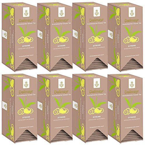 Dallmayr Aromatisierter Grüner Tee mit Zitrone 8 x 25 x 1,75g