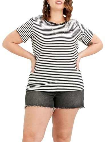 Levi's Plus Size The Perfect Tee, Mujer, Raita Stripe Caviar, 3XL