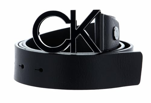 Calvin Klein Logo ADJ Metal Silver SB 35MM W90 CK Black
