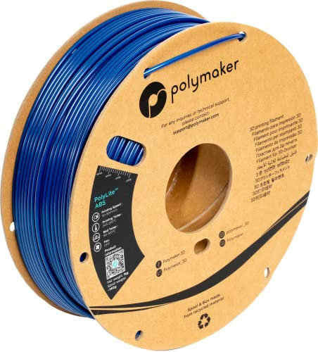 Polymaker PE01017 PolyLite Filament ABS geruchsarm 2.85mm 1000g Blau 1St.
