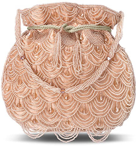 Aheli Potli Bags for Women Evening Bag Clutch Ethnic Bride Purse with Drawstring (P37PCH)