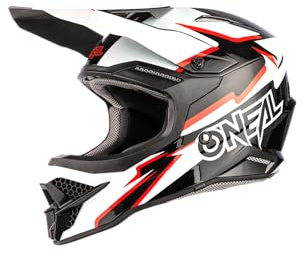 O'NEAL | Motocross-Helm | MX Enduro | ABS-Schale, Lüftungsöffnungen für optimale Kühlung | 3SRS Helmet VOLTAGE V.23 | Erwachsene | Schwarz Weiß | Größe XS (53/54 cm)
