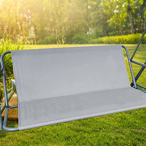 MENAYODA Sitzersatzbezug für Hollywoodschaukel,Draußen Garten Schaukeln Sitzbezug Wasserdicht und UV-Schutz Abdeckung für den Schwingsitz(Grau,138 * 50 * 50cm)