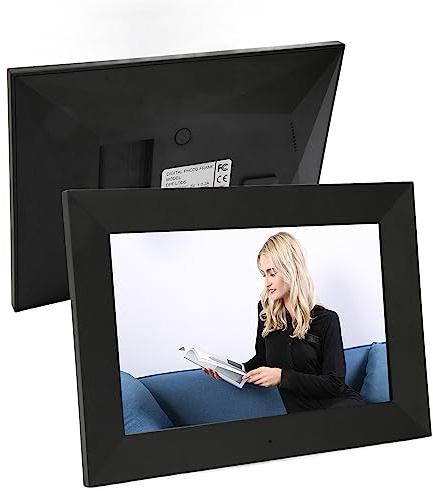 8 Zoll WiFi Digital Bilderrahmen, IPS Touchscreen, Intelligenter Cloud Fotorahmen mit 16 GB Speicher, Sofortiges Teilen von Fotovideos über Kostenlose App, an der Wand