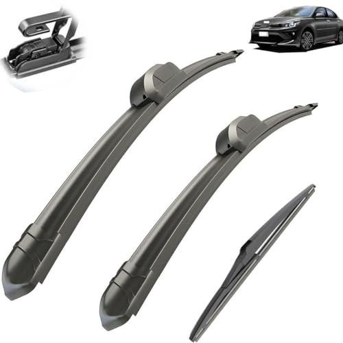 Essuie-glace de voiture compatible avec KIA Rio MK4 2017-2022 Balais d'essuie-glace avant arrière en caoutchouc souple for pare-brise automatique 26+16+11 2019 2020 2021 (Color : 3 wipers)