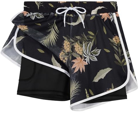 APTRO Damen Badeshorts Badehose Schwimmshorts Beach Strand Surf Shorts mit Innenhose