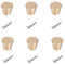 Lot de 12 Boutons de Meuble en Laiton Brossé, Boutons en Laiton Massif Pour Porte D'armoire, Poignées Dorées de Tiroir Boutons Ronds de Meubles avec Vis Pour Placards de Cuisine Commodes Armoires