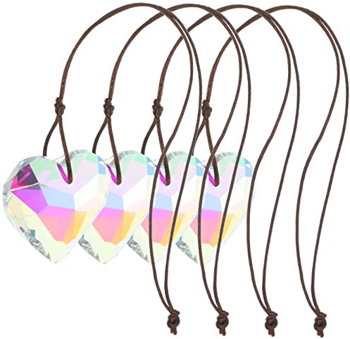 CIYODO 4stücke Kristallprismen Für Fenster Klares Kristall-hängeprisma Mit Regenbogeneffekt Fensterdekor Für Aufhängung Kristall-Ornament Für Wohnzimmer Und Hochzeiten