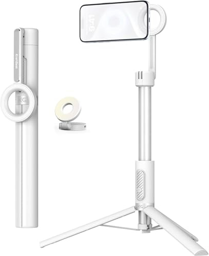 KraftGeek 163cm Palo Selfie Trípode para Movil con Aro de Luz Magnético