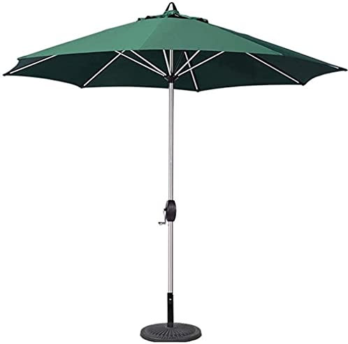 OWOHYG Sonnenschirm, Gartenschirm, tragbarer Terrassen-/Gartentischschirm mit 8 stabilen Streben für den Strand im Freien, kommerzielle Veranstaltungen, Märkte, Poolseiten(Green-9 Ft/270cm)