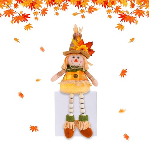 Herbstdeko Wichtel mit Licht, Herbst Deko Wichtel Herbst Dekoration Wichtel Plüsch Herbsternte Beleuchtete Wichtel Figuren Halloween Herbstwichtel mit Licht Zwerg Plüsch für Herbstdeko Tisch (B)